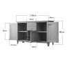 Blue Painted Large Storage Sideboard with Oak Blue Painted Large Storage Sideboard with Oak